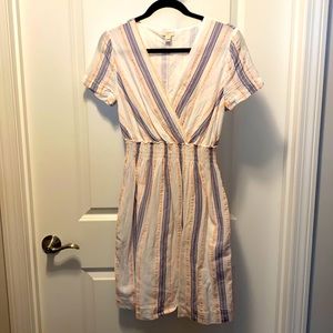 Jcrew striped dress, size xs, short sleeve